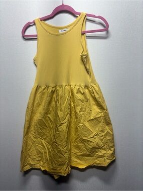 Old Navy Yellow Ribbed Tank Dress for Girls